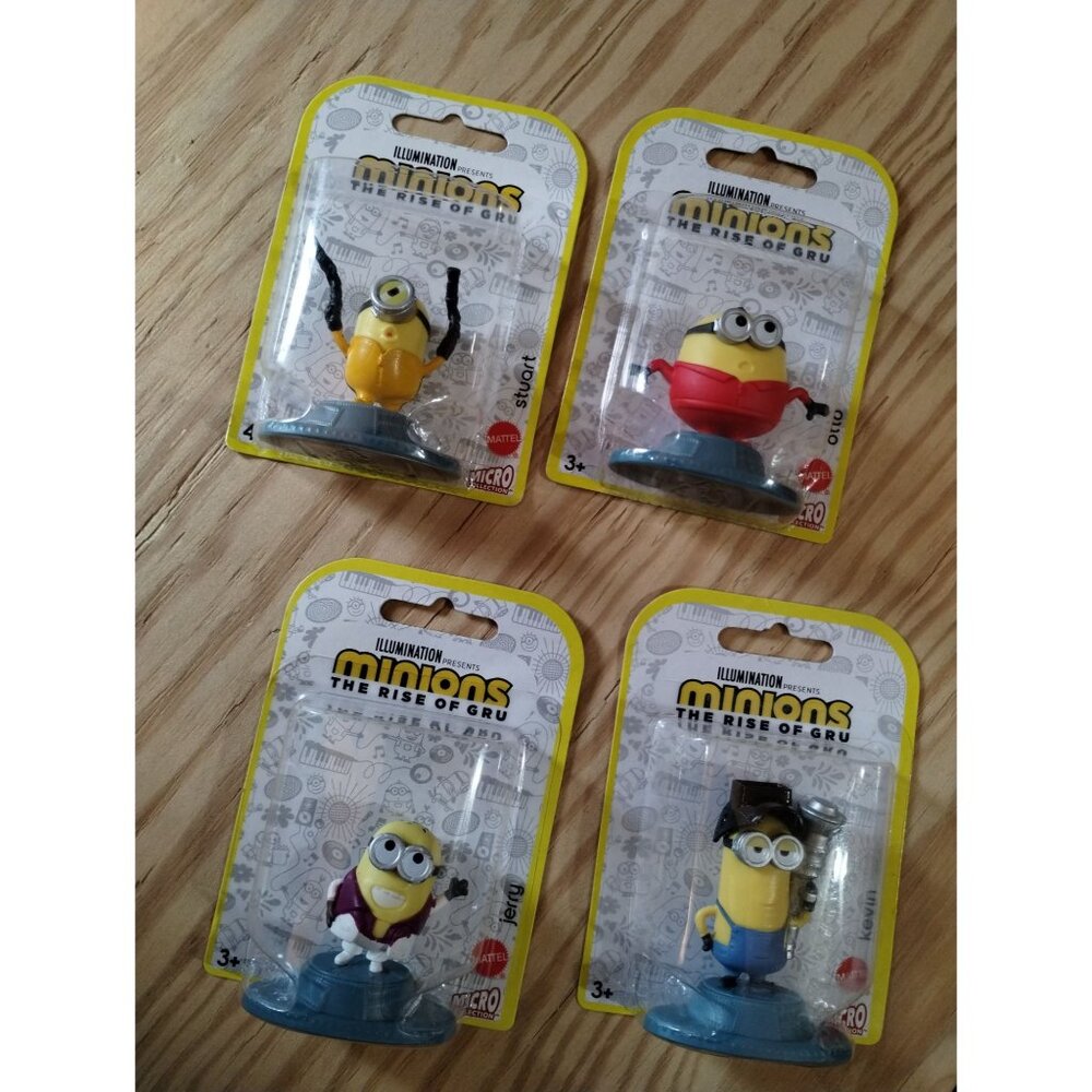 Minions The Rise Of Gru Micro Collection Figures - Set Of 4 Otto Kevin Stuart Je